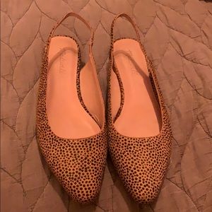 Leopard Madewell Margot slingback flats 9.5